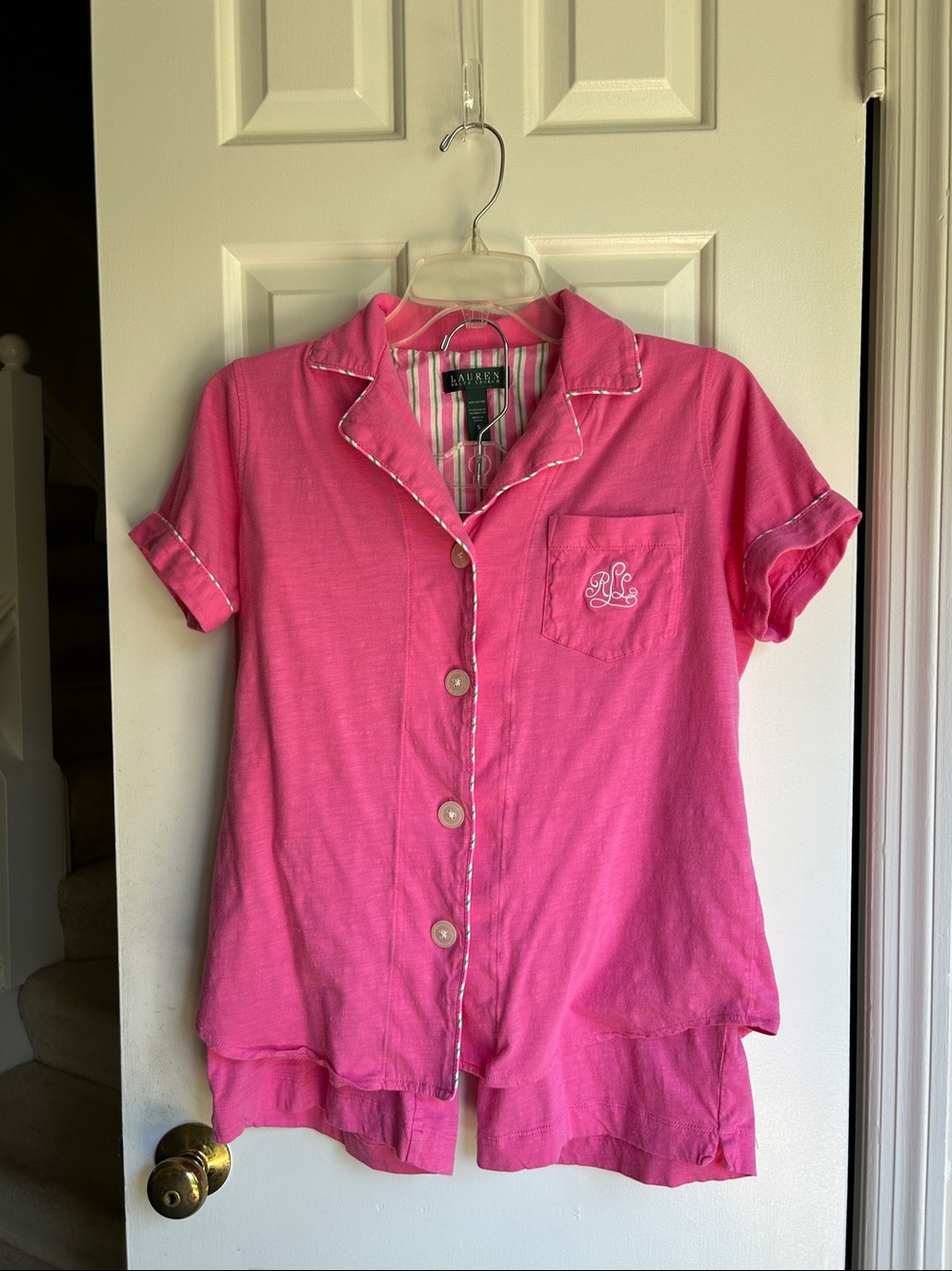 LRL Pajama Bermuda Shorts Set - Pink - Sz Small - Picture 2 of 12